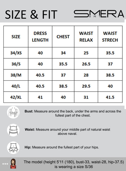 Women's 100% Cotton Schiffli Midi Dress | Smocked Waist, 2 Hidden Pockets - Pink